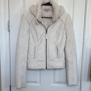 Guess Women's Cream Shearling Jacket  TWO DAYS ONLY: until 2/7
